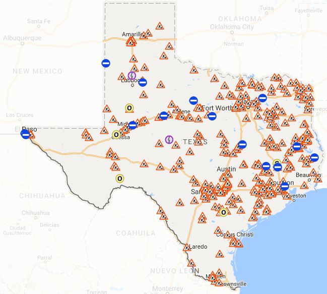 Texas highways and road conditions.