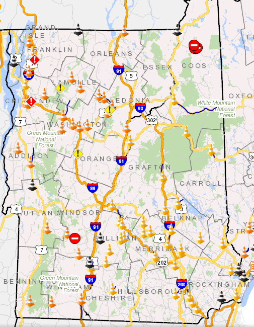 Vermont Statewide Conditions Of Roads And Highway Closures Wide Load   Vermont Road Restrictions 