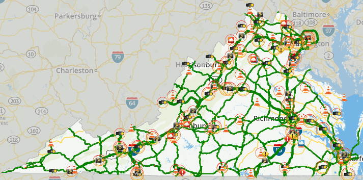 Virginia road conditions.