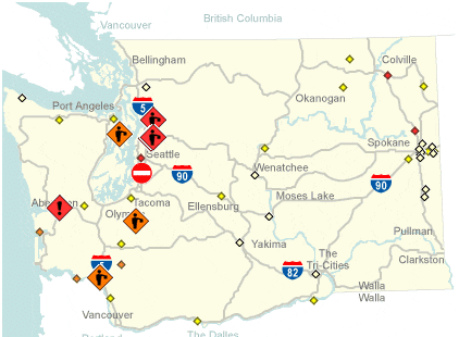 Washington statewide conditions of roads.