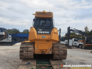 Hauling a John Deere 750K crawler tractor