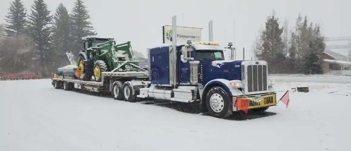 Pilot car escort through snow