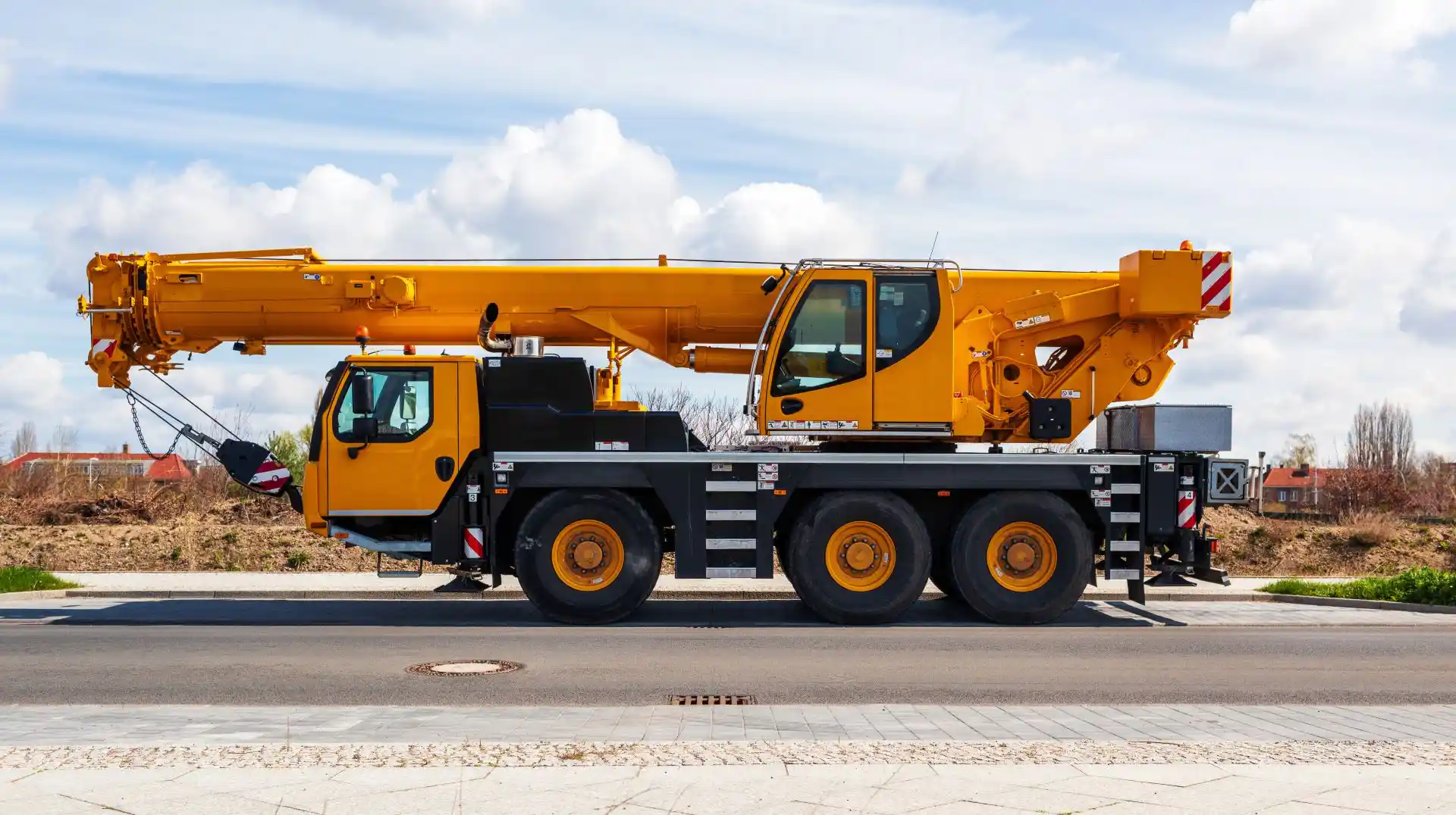 Hauling a crane