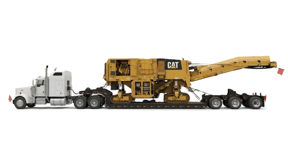 Transporting an oversized load.
